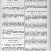 1834 - Page 1827 - Partie scientifique. L'actualité scientifique. Les sociétés savantes. Paris. Académie de Médecine. Non-transmission à l’homme du typhus murin par piqûres de puces infectées, 20-4-1937 / Académie de chirurgie. Infarctus de l’Intestin grêle, 3-2-1937 / Aspiration d’air par la vessie cathétérisée, 3-2-1937