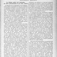1846 - Page 1839 - Partie professionnelle, Hygiène, assistance, mutualité, intérêts corporatifs, variétés. L’actualité professionnelle. Informations judiciaires. Les hôpitaux publies sont responsables des fautes professionnelles de leur corps médical