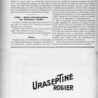 1863 - Page 1856-LVI - Correspondance. Assurances sociales. Affection antérieure à la prise d’effet de l'assurance / Défaut d’immatriculation aux Assurances sociales
