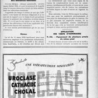 1870 - Page LXIII-1863 - Correspondance. Questions diverses. 1 ° Accident survenu à l'école. 2° Prescription des honoraires / Assujettissement des médecins aux allocations familiales / Application des tarifs d’honoraires.. Pansement de plusieurs orteils du même pied
