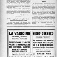 1873 - Page 1866-LXVI - Correspondance. Application des tarifs d’honoraires.. Remboursement des frais de déplacement en cas de consultation avec un confrère ou non / Application d’un plâtre simple sans intervention chirurgicale