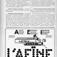 1879 - Page 1872-VIII - Dernières nouvelles. Société de médecine de Paris / Fondation J. A Sicard / Faculté de médecine de Toulouse / Hommage au Professeur Sergent / Faculté de médecine de Bordeaux / Sociétés médicales de Clermont, Orléans et Gannat