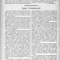 1911 - Page 1904 - Partie professionnelle, Hygiène, assistance, mutualité, intérêts corporatifs, variétés. Bulletin de l’Actualité. Chirurgiens-dentistes et concours hospitaliers / Cumul d’honoraires