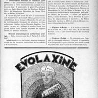 1940 - Page IX-1933 - Dernières nouvelles. La XVIe réunion neurologique internationale / Confédération thermale et climatique pyrénéenne / Réunion internationale de météorologie médicale / L’histoire des stations thermales pyrénéennes, à travers les âges / Hôpitaux de Reims / Hospices d’Autun