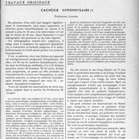 1946 - Page 1941 - Partie scientifique. Travaux originaux. Cachexie hypophysaire, Professeur Loeper