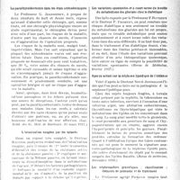 1958 - Page 1953 - Partie scientifique. L’actualité scientifique. La presse. La para thyroïdectomie dans les états sclérodermiques [(Gaz. Hebd. des Sc. Méd. de Bordeaux, 21 mars 1937)] / L'intoxication exogène par les opiacés [(Journ. de Méd. et de Chir. Prat, 25 mars 1937)] / Les variations spontanées et à court terme du trouble du métabolisme des glucides chez le diabétique [(Revue de Médecine, février 1937)] / Aperçu actuel sur la néphrose lipoïdique de l’enfance [(Revue de médecine, décembre 1936)] / Les néphropathies gravidiques ; classification ; éléments de pronostic et de traitement [(Journ. de méd. et de chir. prat, 25 avril 1937)]