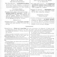 1963 - Page 1958 - Partie scientifique. L’actualité scientifique. Les livres. Les livres qui viennent de paraître / Études sur le spina bifida, par Jacques Leveuf. Masson et Cie éditeurs / Feuillets médicaux. Encyclopédie permanente médico-chirurgicale, Librairie Maloine