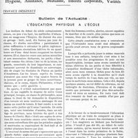 1966 - Page 1961 - Partie professionnelle, Hygiène, assistance, mutualité, intérêts corporatifs, variétés. Travaux originaux. Bulletin de l’Actualité. L’éducation physique à l’école [G. Lavalée]