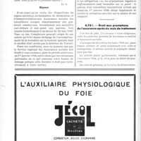 1989 - Page 1984-LVI - Correspondance. Application des tarifs d’honoraires. Immatriculation des femmes de ménage / Droit aux prestations de l’assurance après six mois de traitement