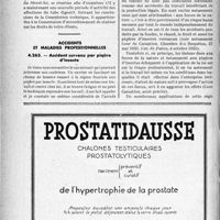 1991 - Page 1986-LVIII - Correspondance. Application des tarifs d’honoraires. Droit aux prestations de l’assurance après six mois de traitement / Accidents et maladies professionnelles. Accident survenu par piqûre d’insecte