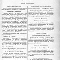 2010 - Page 2005 - Supplément au tableau de répartition du personnel médical dans les hôpitaux de Paris pour 1937. Services départementaux