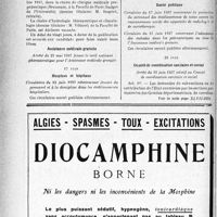 2025 - Page 2018-XIV - A travers l’officiel. Enseignement de la médecine / Assistance médicale gratuite / Hospices et hôpitaux / Légion d’honneur / Santé publique / Comité de coordination sanitaire et social