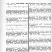 2045 - Page 2038 - Partie Scientifique. L’actualité scientifique. Les thèses. Littrites chroniques à gonocoques, par Dr J. Gasch (Thèse 1937) / Le syndrome pseudo-tumoral en pathologie cérébrale, par Dr J. Roques (thèse 1937) / La dysostose cléido-cranienne (maladie de Pierre-Marie et Sainton), par Dr G. Décamps (thèse 1937)