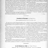 2057 - Page 2050 - Partie Professionnelle, Hygiène, Assistance, Mutualité, Intérêts corporatifs, Variétés. L’actualité Professionnelle. Revue bibliographique. Une conception utopique de la médecine vers une médecine humaine, par le Docteur A. Vincent (Collection Esprit. Fernand Aubier, éditions Montaigne, Paris) / Evocations et Paysages, par Serge Evans (Revue moderne des Arts et de la vie, Paris, 1937) / Le coin Maubert en 1936, par Joseph Hémard (Le Français, édit, de la Tournelle)
