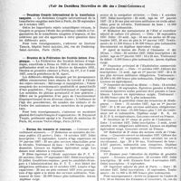 2061 - Page 2054 - Partie Professionnelle, Hygiène, Assistance, Mutualité, Intérêts corporatifs, Variétés. Reportage professionnel. Nouvelles et Informations, (Voir les Dernières Nouvelles en tête des « Demi-Colonnes ». Deuxième Congrès international de la transfusion sanguine / Réunion de la Fédération des Sociétés latines d’eugénique / Bureau des examens et concours