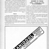 2069 - Page 2062-LIV - Correspondance. Fiscalité. Patente sur le garage d’une voiture professionnelle / Accidents du travail. Fixation de la date de la consolidation