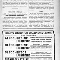 2072 - Page LVII-2065 - Correspondance. Accidents du travail. La hernie accident du travail / Assurances sociales. Honoraires du médecin d'hôpital pour interventions obstétricales