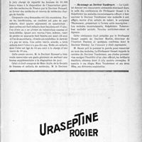 2080 - Page IX-2073 - Dernières nouvelles. Hospices civils de Nice / Association générale des médecins de France / Hommage au Docteur Vaudremer