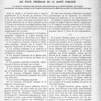 2086 - Page 2079 - Propos du jour. Les états généraux de la santé publique. La séance d’ouverture des Journées internationales de la Santé Publique, du Congrès de médecine néo-hippocratique et du Congrès international de Médecine scolaire et d’Éducation physique