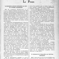 2100 - Page 2093 - Partie Scientifique. L'Actualité scientifique. La presse. La dissociation auriculo-ventriculaire au cours de la maladie rhumatismale [(Paris Médical, 1er mai 1937)] / Le traitement des hémorroïdes par injections sclérosantes [(Bull. gén. De thérapeutique, n° 1, 1937)]