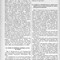 2101 - Page 2094 - Partie Scientifique. L'Actualité scientifique. La presse. Le traitement des hémorroïdes par injections sclérosantes [(Bull. gén. De thérapeutique, n° 1, 1937)] / Les troubles du métabolisme glucidique au cours de l’urémie [(Bulletin Médical, 1er mai 1937)] / Les troubles du fonctionnement du système neurovégétatif chez les femmes présentant des vomissements graves de la gestation [(Lyon Médical, 2 mai 1937)]
