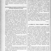 2113 - Page 2106 - Partie Professionnelle, Hygiène, Assistance, Mutualité, Intérêts corporatifs, Variétés. L'Actualité professionnelle. La Presse. Les rapports entre le Corps médical belgeet les institutions mutualistes [(Informations sociales, 3 mai 1937)] / La dermatologie du travail à la lumière des directives du Bureau international du travail [(Revue de Thérapeutique « Meurice» Bruxelles, avril 1937)] / La création de « Centres d’hygiène » au Japon [(Information sociales 14 juin 1937)]