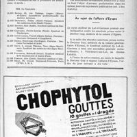 2124 - Page XLIX-2117 - A travers l’officiel. ligue médicale de défense professionnelle. "Le Sou Médical" / Au sujet de l’affaire d’Eysses