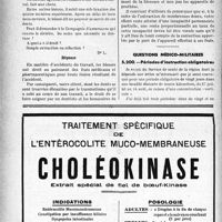 2129 - Page 2122-LIV - Correspondance. Fiscalité. Amortissement du prix d'achat des automobiles / Accidents du travail. Droit aux soins dentaires / Questions médico-militaires. Périodes d'instruction obligatoires