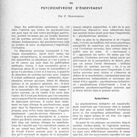 2153 - Page 2146 - Partie Scientifique. La psychonévrose irritative ou psychonévrose d’énervement, par P. Hartenberg. Symptômes