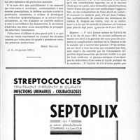 2204 - Page XIII-2197 - A travers l’officiel. Circulaire relative à la lutte contre la diffusion des maladies vénériennes par la prostitution libre ou réglementée / Réponses des ministres aux questions des parlementaires. Étendue du droit des pensionnés de guerre aux soins gratuits