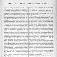 2206 - Page 2199 - Propos du jour. Les causes de la crise médicale actuelle [J. Noir]