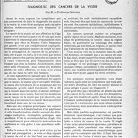 2208 - Page 2201 - Partie Scientifique. Travaux originaux. Diagnostic des cancers de la vessie, par M. le Professeur Marion