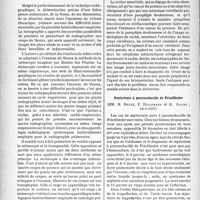 2223 - Page 2216 - Partie Scientifique. L'actualité scientifique. Les sociétés savantes. Paris. Société médicale des hôpitaux de Paris. Emploi de la sériescopie pour l’examen radiologique du thorax en profondeur, (5-3-1937) / Cancer du poumon à forme paraplégique, (12-3-1937) / Septicémie à pneumobacille de Friedländer, (12-3-1937) '