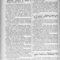 2227 - Page 2220 - Partie Scientifique. L'actualité scientifique. Les thèses. Les anémies pernicieuses. Contribution à leur traitement par un extrait opothérapique combinaison des méthodes de Whipple et de Castle. (Thèse 1937) / Problèmes d’hygiène posés par la protection collective contre les gaz decombat - Dr N. Lerich (Thèse 1937) / Traitement de quelques affections cutanées par le bactériophage - Dr A. Thimonnier (Thèse 1937)