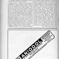 2263 - Page 2256-XII - A travers l’officiel. Avis de concours pour l’emploi de Professeur suppléant des chaires de pathologie et de Clinique chirurgicale et clinique obstétricale à l’Ecole préparatoire de médecine et de pharmacie de Besançon / Médaille d’honneur des épidémies