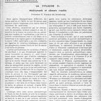 2266 - Page 2259 - Partie Scientifique. Travaux originaux. La vitamine D: Médicaments et aliments irradiés, Professeur Y. Volmar