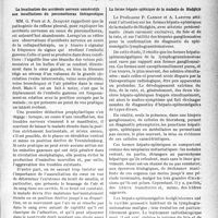 2276 - Page 2269 - Partie Scientifique. L'actualité scientifique. La Presse. La localisation des accidents nerveux consécutifs aux insufflations du pneumothorax thérapeutique [(La Presse Médicale, 19 mai 1937)] / La forme hépato-splénique de la maladie de Hodgkin [(Paris Médical, 15 mai 1937)]