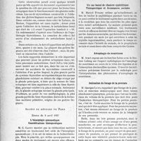2279 - Page 2272 - Partie Scientifique. L'actualité scientifique. Les sociétés savantes. Paris. Société médicale des hôpitaux de Paris. Myxœdème à la suite de l’ablation d’un goitre lingual, (19-3-1937) / Société de médecine de Paris. Séance du 9 avril 1937