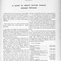 2318 - Page 2311 - Propos du jour. Le budget du médecin praticien Français. Quelques précisions [J. Noir]