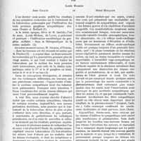 2327 - Page 2320 - Partie Scientifique. Travaux originaux. Clinique médicale des enfants, (Hôpital des Enfants Malades), M. le Professeur Nobécourt. L’instabilité vago-sympathique, et son rôle dans l’évolution de la tuberculose pulmonaire, par Louis Michon Jean Chaize et Henri Mollard