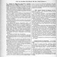 2353 - Page 2346 - Partie Professionnelle, Hygiène, Assistance, Mutualité, Intérêts corporatifs, Variétés. Reportage professionnel. Nouvelles et Informations, (Voir les Dernières Nouvelles en tête des "Demi-Colonnes"). Congrès de l’Union des Associations d’anciens élèves des lycées et collèges de France / XXVe Congrès Français de médecine / Congrès Français de stomatologie