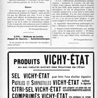 2363 - Page 2356-LVI - Correspondance. Application des tarifs d’honoraires. Tentative d’intervention / Méthode de Leriche (Rappel de réponse). — Autohémothérapie