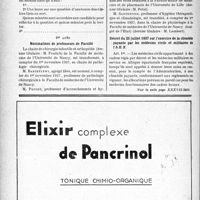 2375 - Page 2368-XII - A travers l’officiel. Décret du 29 juillet 1937 coordonnant le régime des Assurances sociales résultant du décret-loi du 28 octobre 1935 avec le régime en vigueur dans les départements recouvrés, (Sera publié prochainement) / Décret du 26 juillet 1937 sur l’exercice de la clientèle payante par les médecins civils et militaires de l’A. E. P