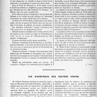 2405 - Page 2398 - Partie Professionnelle, Hygiène, Assistance, Mutualité, Intérêts corporatifs, Variétés. Travaux originaux. Revue bibliographique. Les Epidémies et l’Histoire, d’après Albert Colnat / Les avantages des huîtres vertes