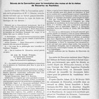 2458 - Page 2451 - Partie Professionnelle, Hygiène, Assistance, Mutualité, Intérêts corporatifs, Variétés. L'actualité professionnelle. Variétés. Ce qu’il advint des restes de Descartes transportés à Paris en 1667. Décrets de la Convention pour la translation des restes et de la statue de Descartes au Panthéon