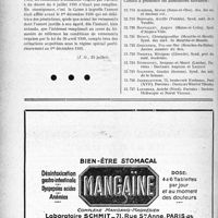 2463 - Page 2456-XL - A travers l’officiel. Réponses des ministres aux questions des parlementaires. Assurances sociales. Droit aux prestations de l’assurance maladie en cas de passage du régime ordinaire à un régime spécial / Ligue médicale de défense professionnelle. « Le Sou Médical »
