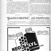 2517 - Page 2510-XLII - Correspondance. Questions diverses. Prélèvement de 10% sur les honoraires dus par les collectivités publiques / La loi sur les congés payés est applicable dans les professions libérales / Responsabilité du médecin remplacé à l’égard de son remplaçant