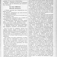 2542 - Page 2535 - Partie scientifique. Clinique chirurgicale, (Hôpital Cochin), Leçon de M. le Professeur agrégé Wilmoth. Les indications des traitements rééducateurs chez l’enfant, par le Docteur G. de Parrel. Classification des déficients psychiques éducables / Les faux déficients / Déficients de la parole