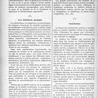 2543 - Page 2536 - Partie scientifique. Clinique chirurgicale, (Hôpital Cochin), Leçon de M. le Professeur agrégé Wilmoth. Les indications des traitements rééducateurs chez l’enfant, par le Docteur G. de Parrel. Déficients de la parole / Les déficients moteurs