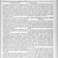2546 - Page 2539 - Partie scientifique. L'actualité scientifique. La Presse. Retentissement du cancer du col utérin (non traité) sur l’appareil urinaire [(Rev. Française de gynécologie. juin 1937)] / Le pouvoir tuberculisant de certaines maladies infectieuses [(La Médecine, mai 1937)]
